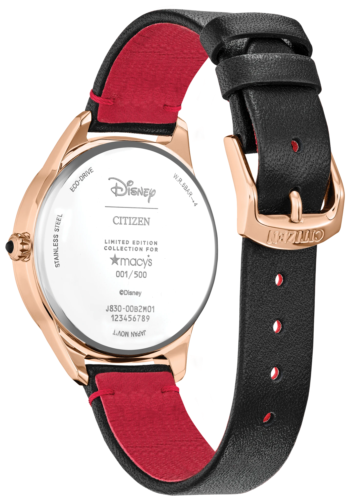 Soaring High Minnie Mouse Silver-Tone Dial Leather Strap FE7102